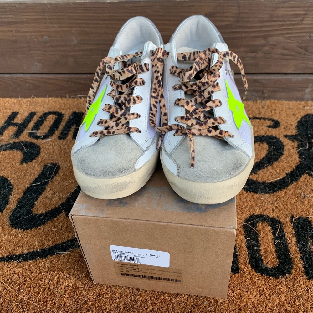 Golden Goose Superstar Leopard Laces size 37